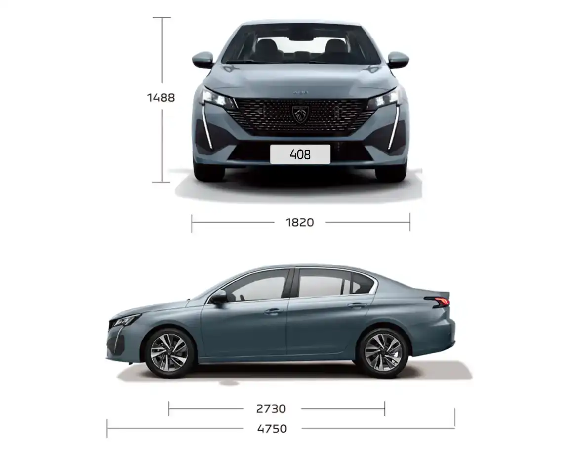 Габариты Peugeot 408